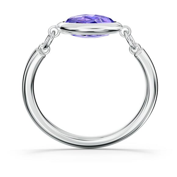 Swarovski Tahlia ring Round, Blue, Rhodium plated size 9 / EUR 60 - Picture 6 of 8